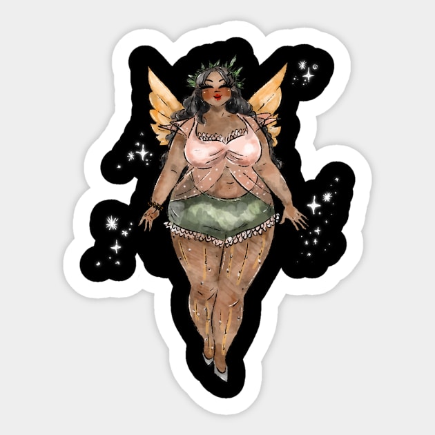 Pretty Spring Fairy Sticker by The Mindful Maestra